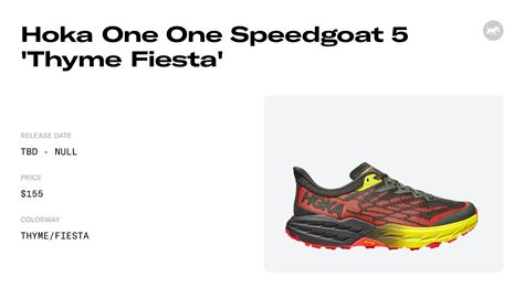 Hoka One One Speedgoat Thyme Fiesta Tfst Release Info