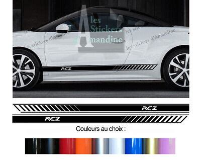 2 X BANDES Bas De Caisse Pour Peugeot Rcz Deco Portiere Sticker Bd573