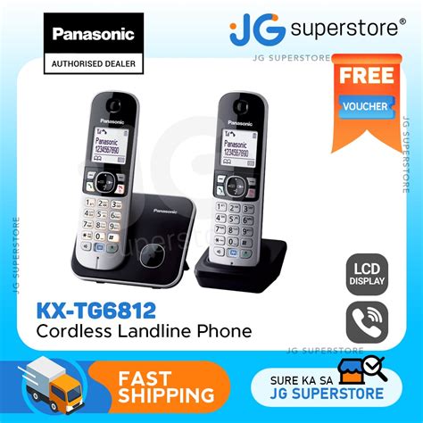 Panasonic KX-TG6812 Wireless Cordless Telephone Landline with Multible ...