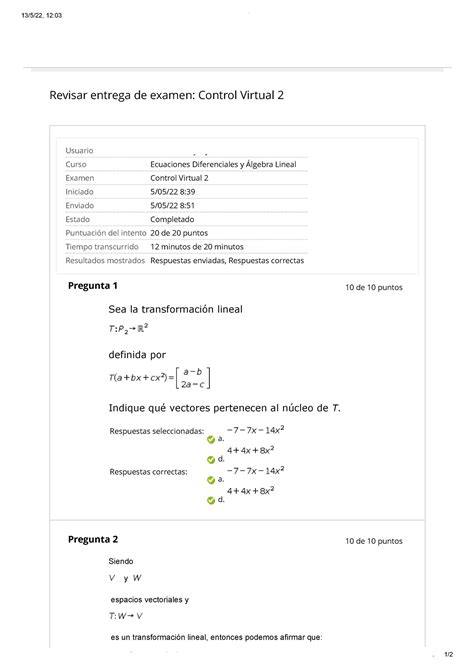 Control Ecuaciones Diferenciales Y Algebra Lineal