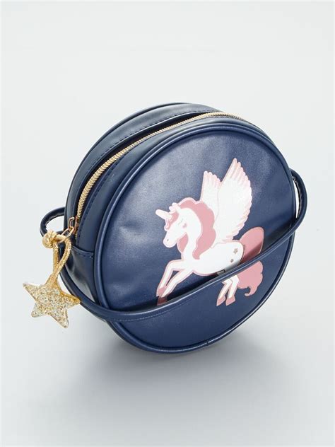 Mini Sac Rond Avec Licorne Bleu Kiabi 8 00