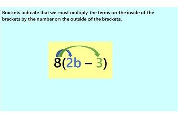 Expanding and Simplifying Single Brackets - Maths GCSE PowerPoint Lesson 