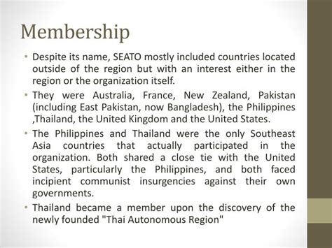 PPT - SEATO ( Southeast Asia Treaty Organization) PowerPoint ...