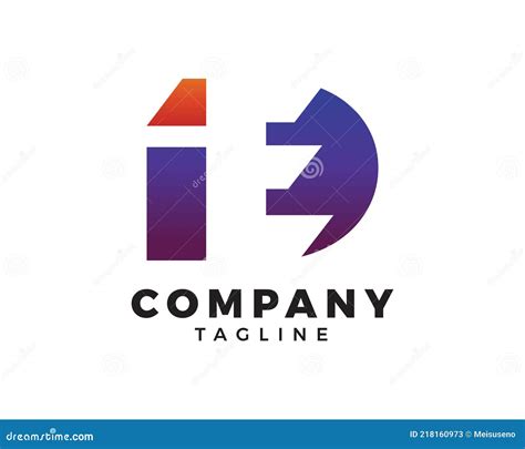 Initial Letter IDE Logo Template Design Stock Vector - Illustration of minimalist, company ...