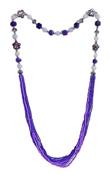 Dark Purple Bead Necklace