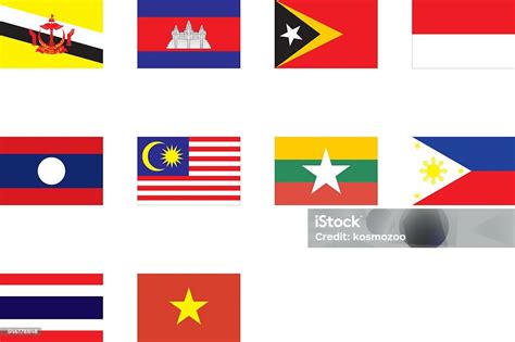 Bendera Asia Tenggara Ilustrasi Stok Unduh Gambar Sekarang Asia