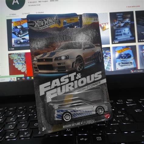 Hotwheels HOT WHEELS FAST FURIOUS BRIAN O CONNER SERIES NISSAN SKYLINE GT R BNR34 JBY31