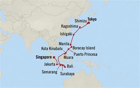 Oceania Cruises 24-days from Tokyo, Japan to Singapore, Singapore