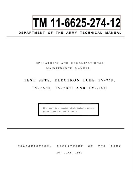 TM 11 6625 274 12 Pdf Frank S Electron Tube Data Sheets