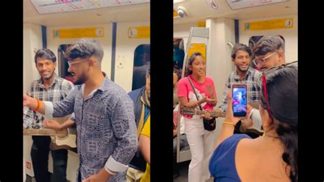 Youth Sang Deva Shree Ganesha Song In Delhi Metro People Went Crazy