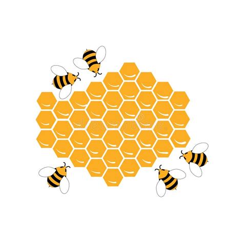 Abeilles Avec Combs De Miel Illustration De Vecteur Illustration Du