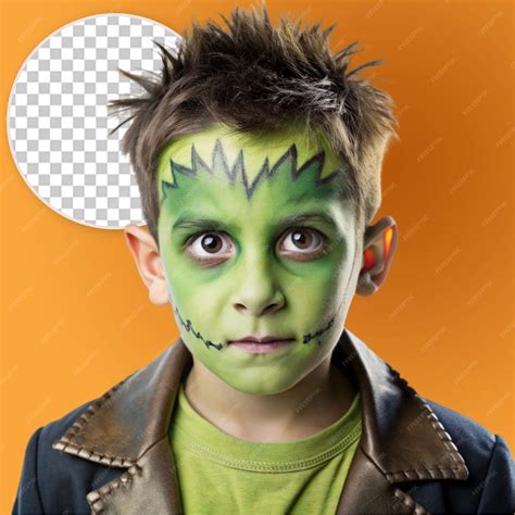 Premium PSD | Boy wearing Frankenstein costume for Halloween