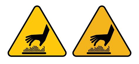 Caution Hot Surface Sign Set 44830539 Vector Art At Vecteezy