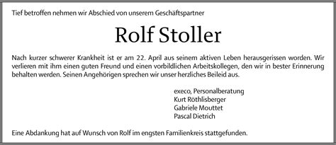 Rolf Stoller Hommages