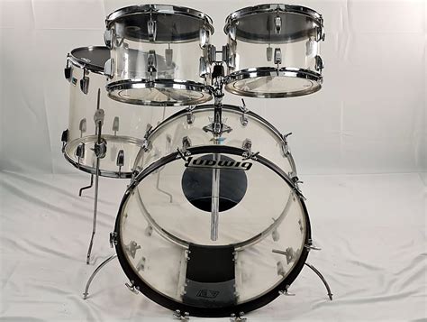 Ludwig 1970s Vistalite In Clear 12131624 1970s Clear Reverb