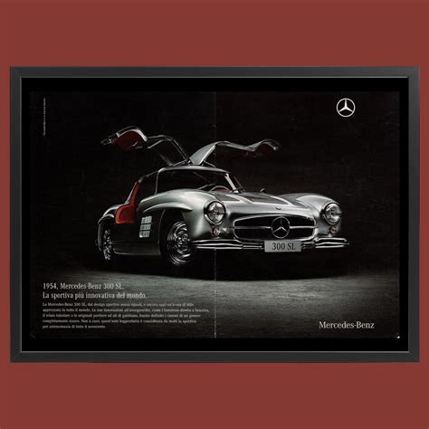 Ans 00 Publicité Original Mercedes Benz 300 SL Cadre Mynumi