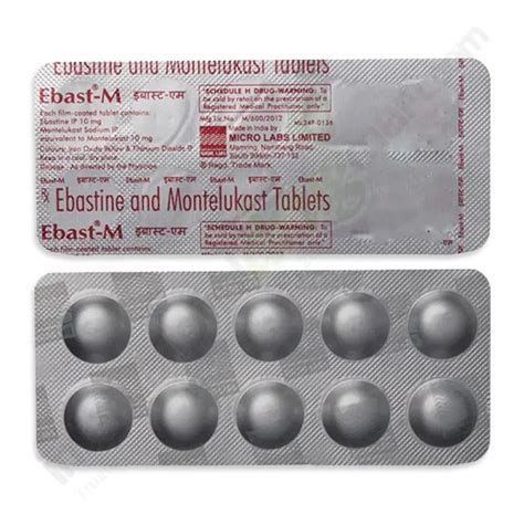 Buy Ebastine Montelukast 10mg 10mg Tablet Online At Cheap IDM