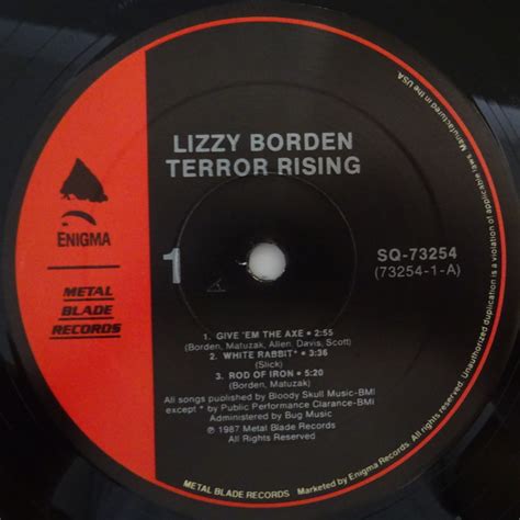 14006825 Us盤 シュリンク Lizzy Borden Terror Rising 一般 ｜売買されたオークション情報