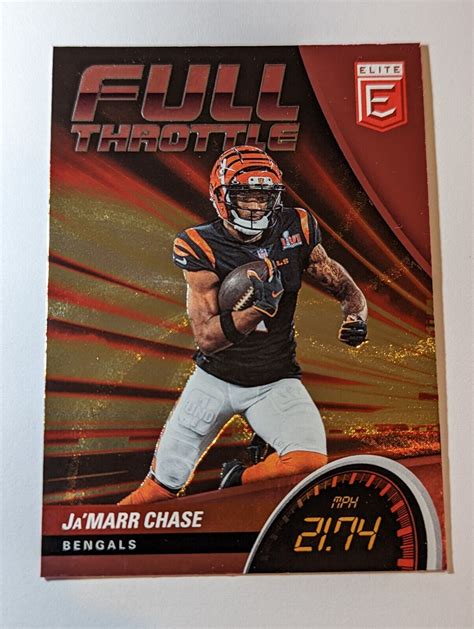 2022 Panini Donruss Elite Ja Marr Chase Pin Parallel Full Throttle