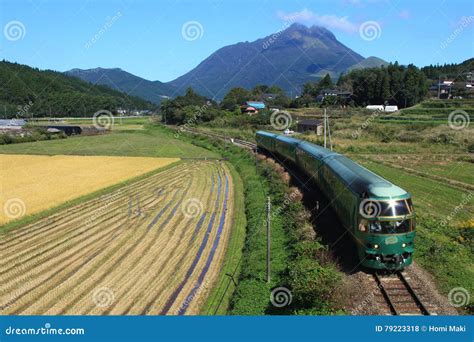 Express train of Japan editorial stock photo. Image of yufu - 79223318