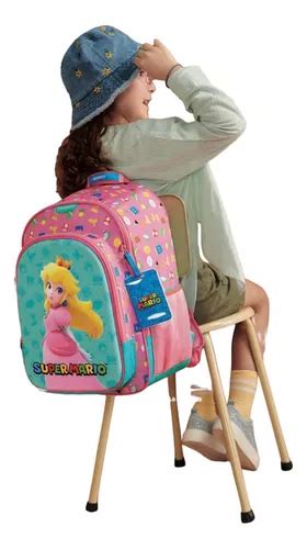 Mochila Grande Escolar Chenson Original Princess Peach Mario Bros