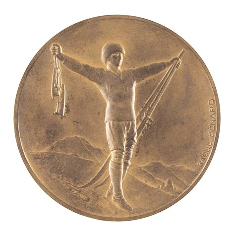 Chamonix 1924 Winter Olympics Gold Winner S Medal RR Auction