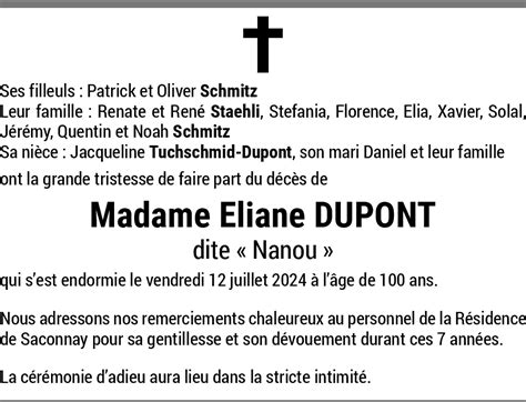 Eliane Dupont Hommages