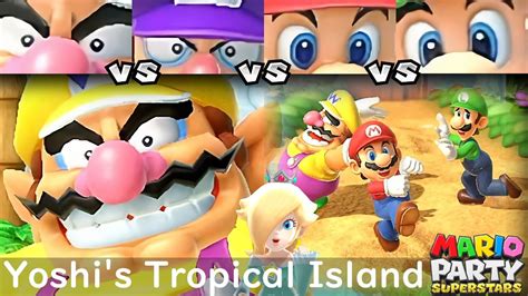 Mario Party Superstars Wario Vs Waluigi Vs Mario Vs Luigi In Yoshi S