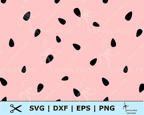 Watermelon Seeds Svg Png Seamless Cricut Cut Files Etsy Uk