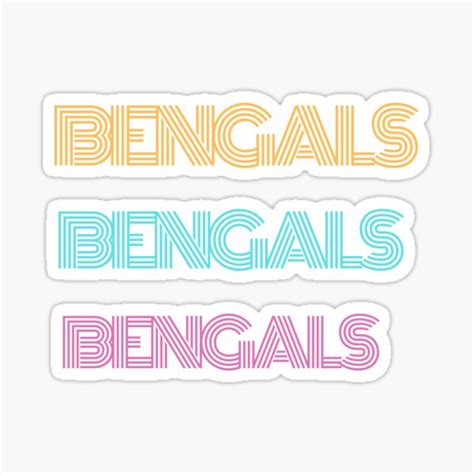 "Bengals " Sticker for Sale by PoshLite | Redbubble