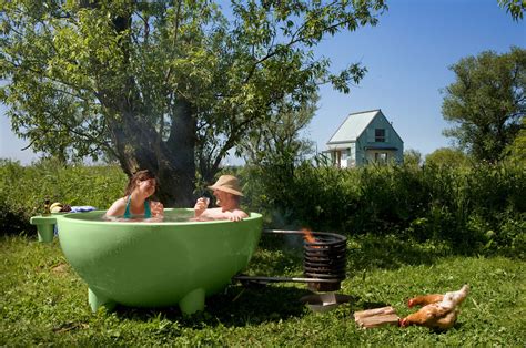 Dutchtub Mobile Wood Burning Outdoor Hot Tub Design Milk