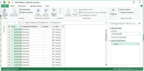 Combinar Múltiples Tablas con Power Query