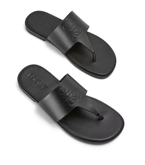 Womens Loewe Black Anagram Flip Flop Harrods Uk