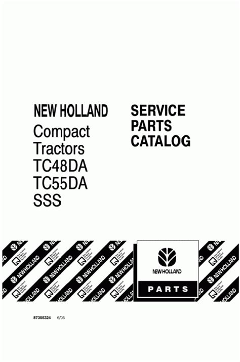 New Holland Tc48da Tc55da Parts Catalog