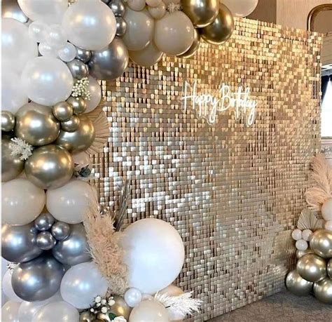 GOLD Shimmer Wall Backdrop Sequins Backdrop Decoration Panels, Photo ...