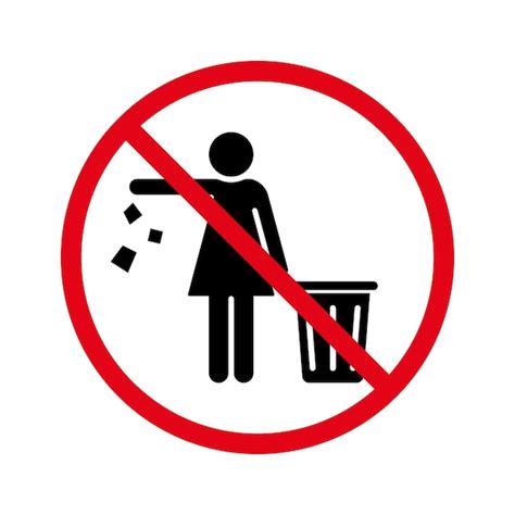 Icono De Silueta De Basura De Ca Da Prohibida No Tirar Basura