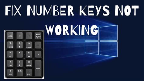 How To Fix Number Lock Keys Not Working On Windows 10 Number Lock Not