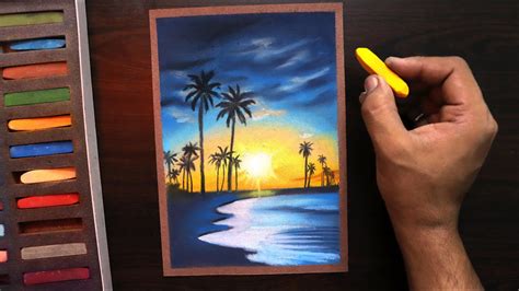 Sunset Nature Landscape Painting Easy