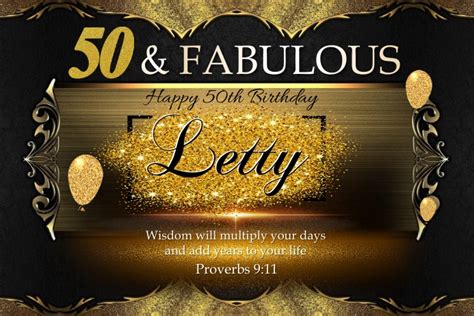 Happy 50th Birthday Banner Template