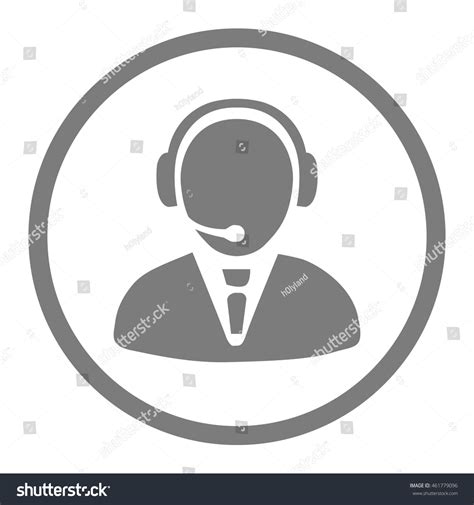 Call Center Operator Icon Support Manager Stock Vector Royalty Free