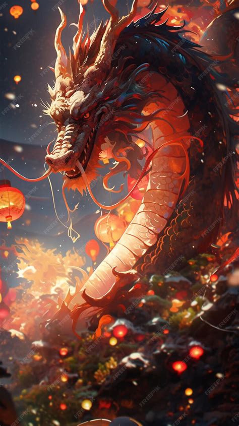 Premium Photo | Chinese zodiac dragons the four major mythical beasts ...