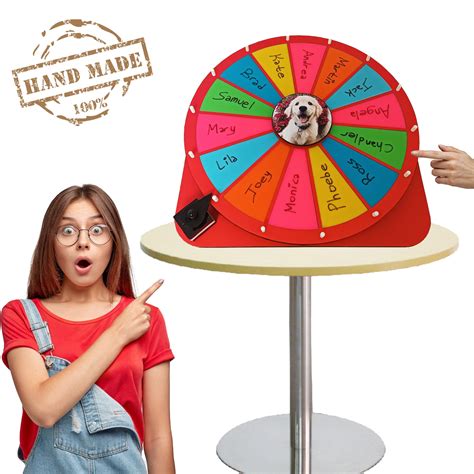 Red 20 Prize Wheel Wooden Spin the Wheel Game Large Prize Wheel ...