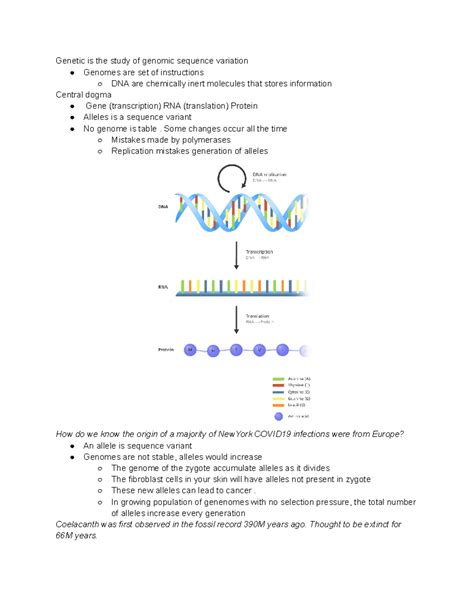 Genetic Lecture Genetic Is The Study Of Genomic Sequence Variation