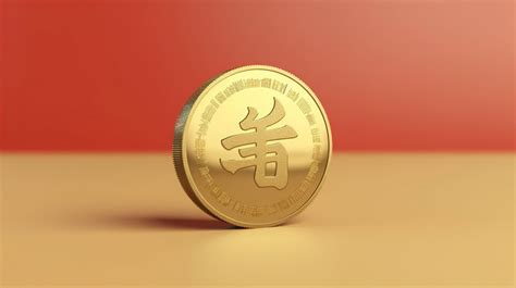 Coin Symbols 3d Illustration Of Isolated Golden Coins Featuring Chinese ...