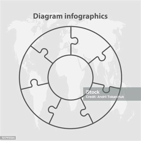 7 단계에 대한 다이어그램 인포 그래픽 원형 퍼즐 0명에 대한 스톡 벡터 아트 및 기타 이미지 0명 7 개념 Istock