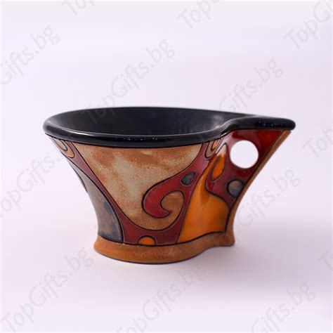 Чаша за кафе арт с вълни - Арт керамика - TopGifts