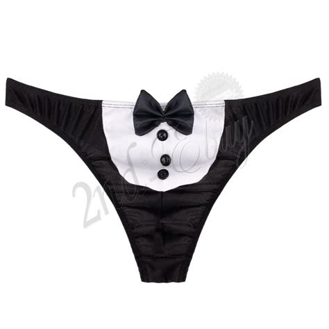 Sexy Men S Underwear Tuxedo Bow Tie Naughty Bikini Briefs Lingerie Costumes EBay