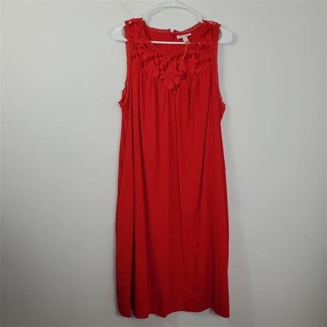 Knox Rose Dresses Knox Rose Red Sheath Tunic Dress Womens Size L