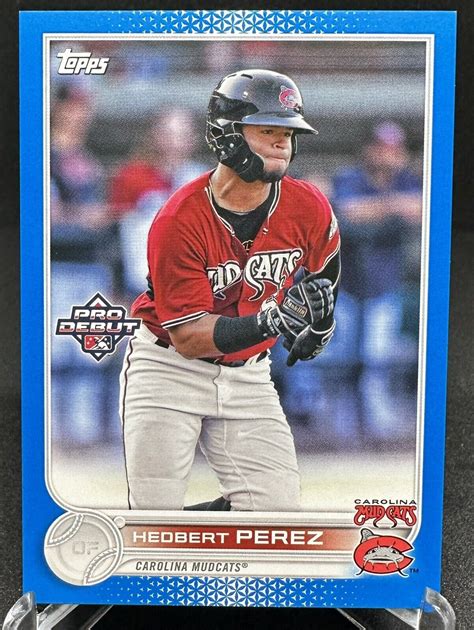 Hedbert Perez 2022 Topps Pro Debut Blue 150 PD 71 Carolina Mudcats