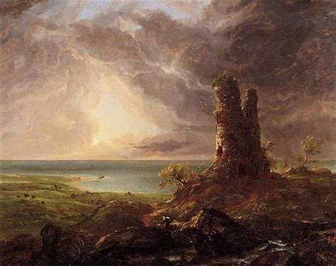 Romantic Landscape with Ruined Tower, 1832 - 1836 - Thomas Cole ...